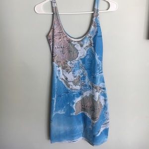 BlackMilk earth print bodycon xs